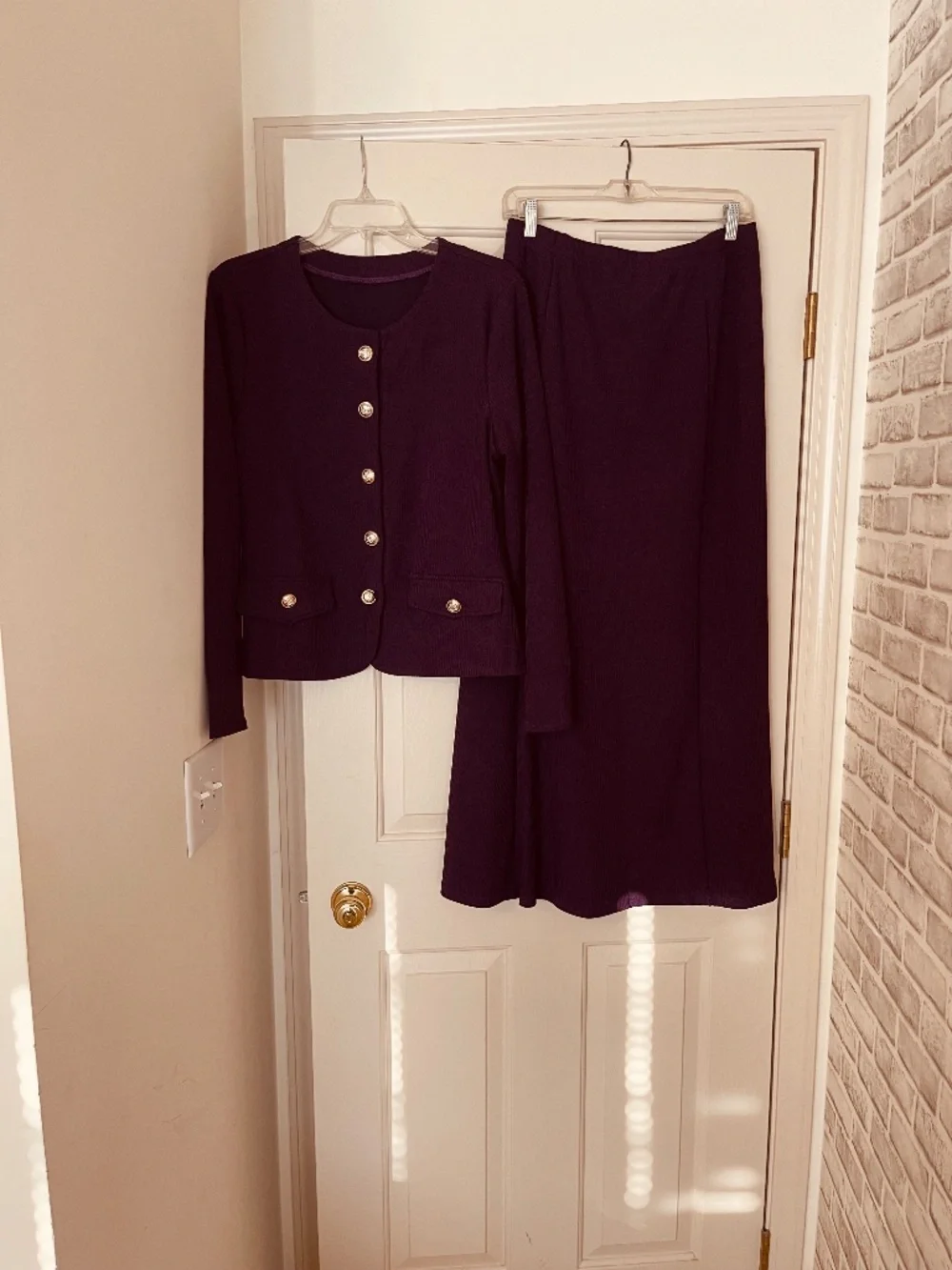 Two Piece Long Skirt Suit Sz XL